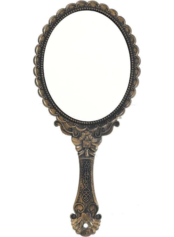 XPXKJ Hand Mirror Vintage Handheld Mirror With Handle Vanity Makeup Mirror Travel Mirrors - Image 1
