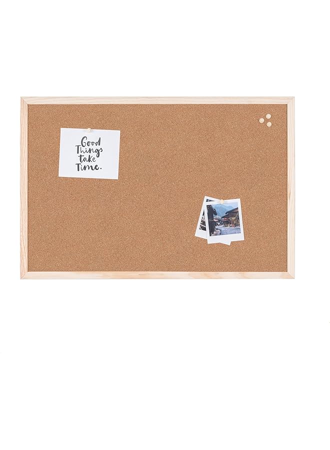erorex Mc030012010 Cork Board Budget Wood Frame 60 X 40 Cm Brown Wood - Image 1