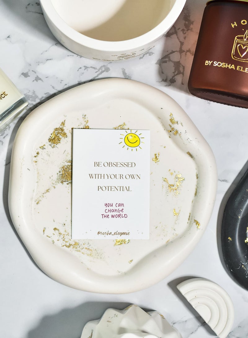 Sosha Elegance Affirmation Cards Deck - 31 positive quotes for each day. Comes with a stand - Image 3