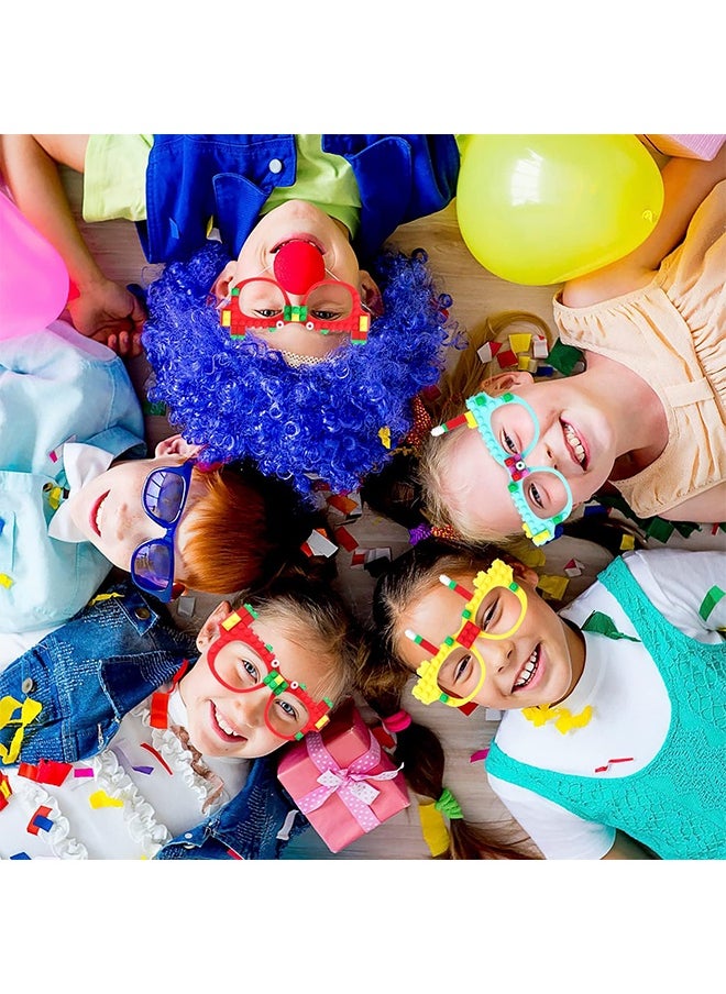 إم إكس إن 3 قطع DIY Stacking Blocks Glasses, Building Blocks Games for Kids Toddlers Building Block Birthday Party Supplies (باللغة الإنجليزية), Carnival Thod Decorations Party Favor  - Image 5