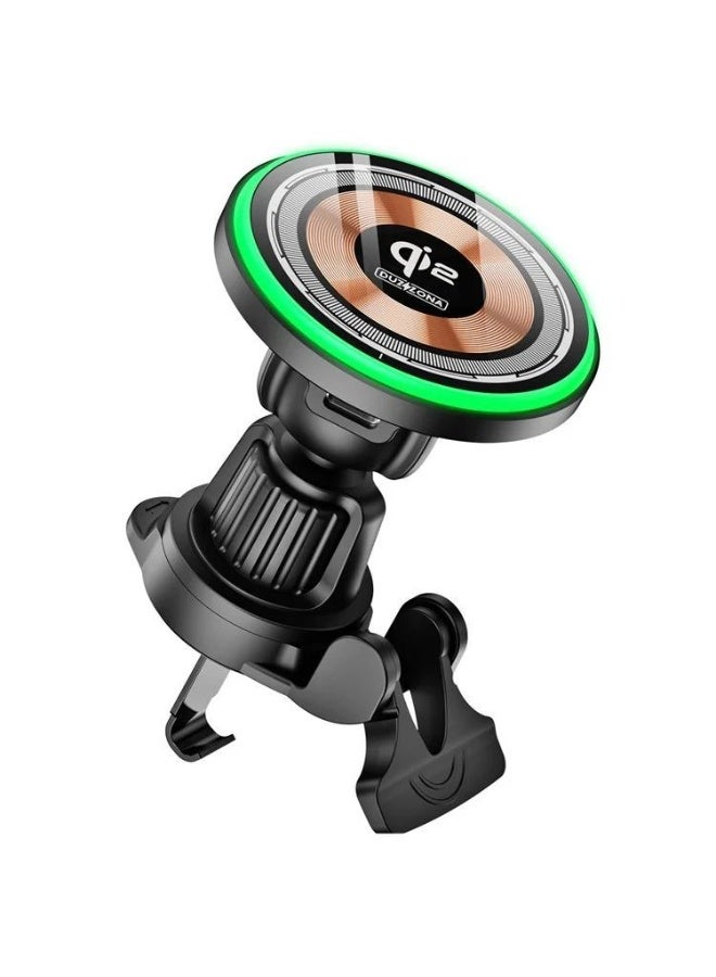 DUZZONA حامل سيارة Duzzona V5 Qi2 شاحن سيارة لاسلكي مغناطيسي 15 وات شفاف - Image 3