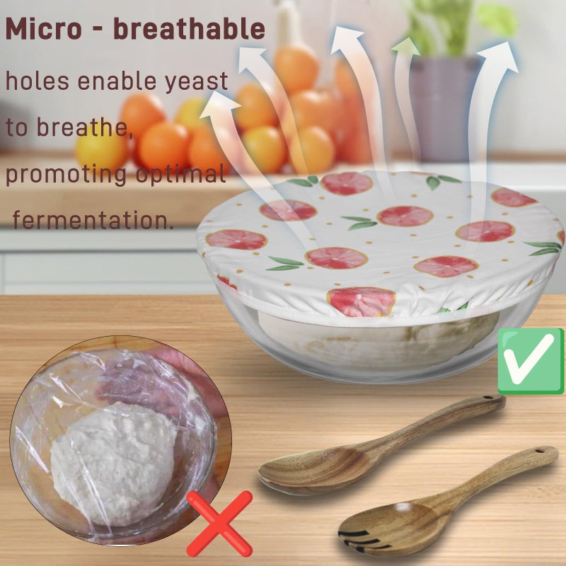 Ronanemon 6.5Quart Large Glass Bowl with Lid for Sourdough Bread Making, 12.3 Inch Clear Glass Salad Cooking Bowls for Kitchen Salad Bread Storage, For Prepping, Marinating & Brining Kimch - Image 3