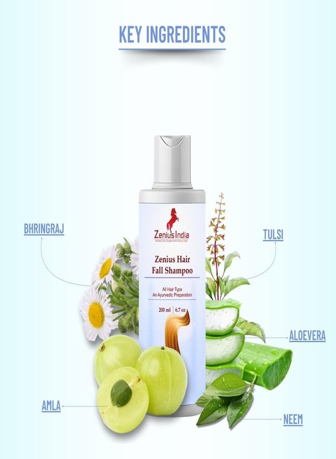Zenius India Hair Fall Shampoo for Anti-Hair Fall Shampoo | Shampoo for Thick & Strong Hair | Ayurvedic Shampoo for Healthy Hair | Suitable for All Hair | 200ml - Image 3