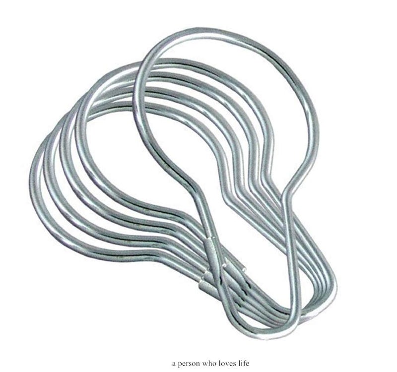 A person who loves life A person who loves lifeShower Curtain Ring Hook Metal Shower Ring 100pcs 