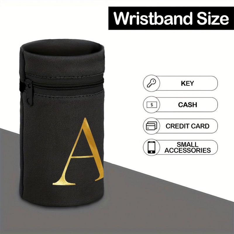 Red Letter Print Lightweight Phone Armband Pocket Wristband Wallet For Travel Walking Running Cycling Yoga Men Women - Image 5