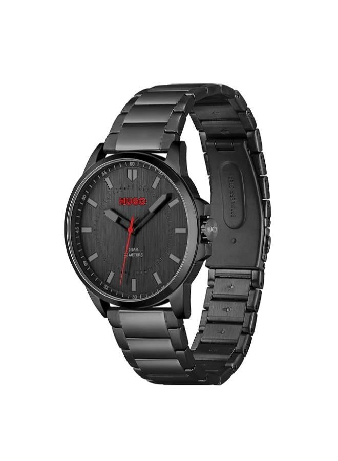 HUGO Mens Analog Quartz Watch Collection With Black Stainless Steel Bracelet - 1530187 - Image 2