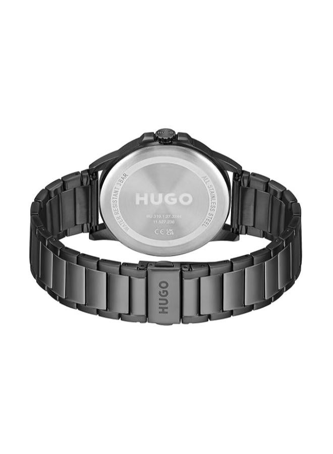 HUGO Mens Analog Quartz Watch Collection With Black Stainless Steel Bracelet - 1530187 - Image 3