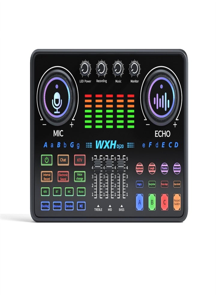 Generic - Live Streaming and Tik Tok Kit - Studio Mic, Sound Card, RGB Light Strip (with Phone and Computer Holders) - Image 1