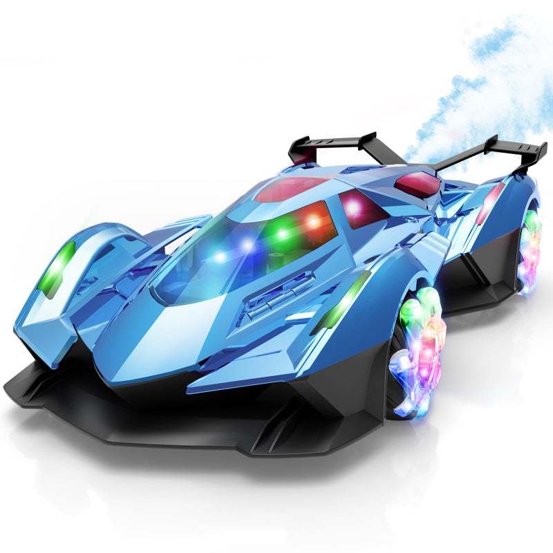 SASBSC Remote Control Car for Boys 47 812 Drift Rc Cars with 360 Rotation Spray Music Lights 112 Rechargeable Rc Car Toys 1012kmh Sport Race Toy Cars Gifts for Kids Blue - Image 4
