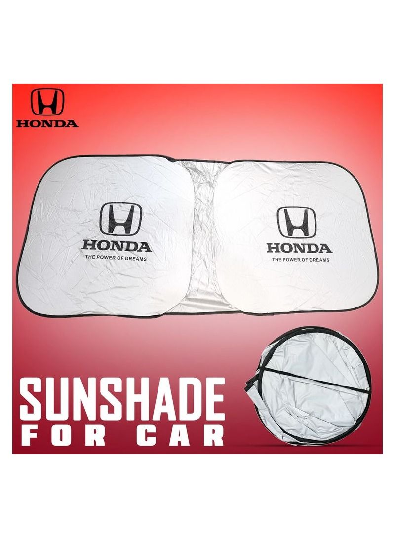 هوندا HONDA Car Sun Shade الأشعة فوق البنفسجية وواقي من الحرارة من الشمس قابل للطي يحافظ على سيارتك باردًا للأشعة فوق البنفسجية ، حاجب الشمس للزجاج الأمامي للسيارة - Image 1