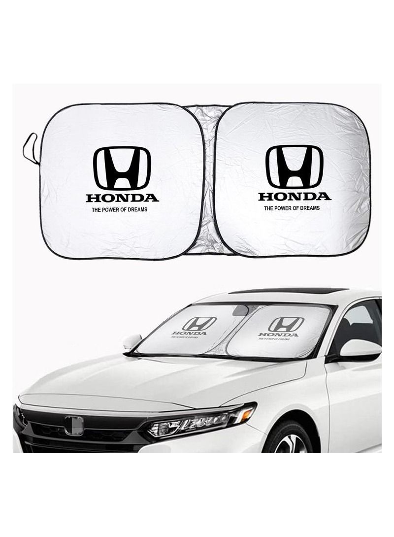 هوندا HONDA Car Sun Shade الأشعة فوق البنفسجية وواقي من الحرارة من الشمس قابل للطي يحافظ على سيارتك باردًا للأشعة فوق البنفسجية ، حاجب الشمس للزجاج الأمامي للسيارة - Image 2