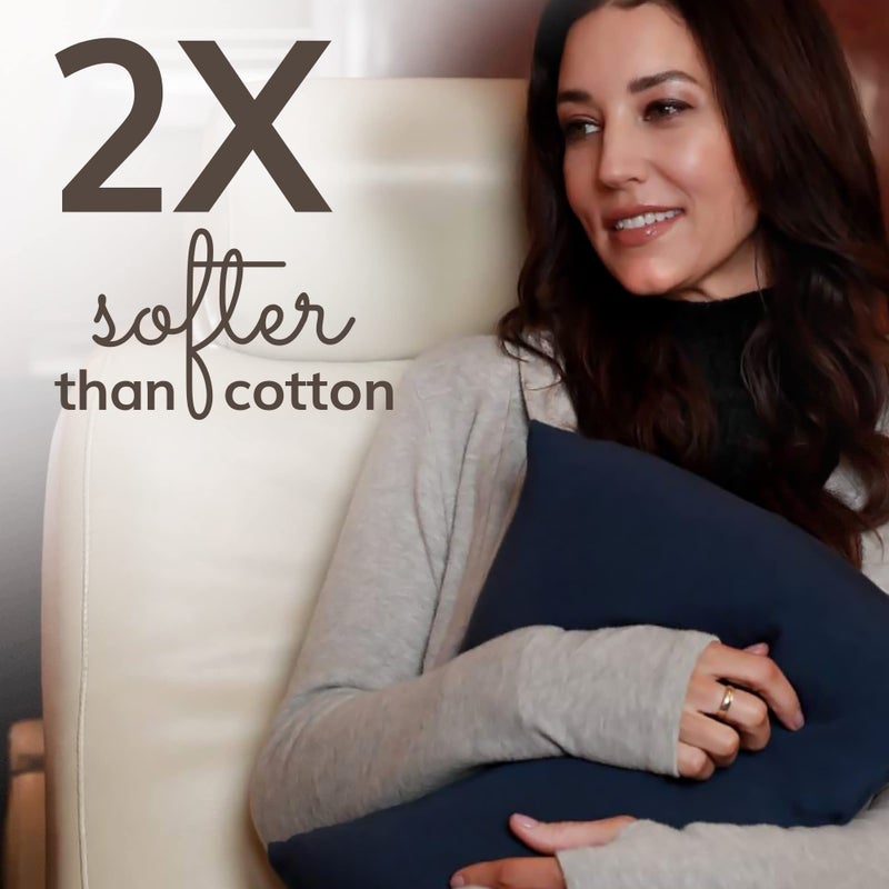 Happyluxe Odyssey Travel Pillow for Long Flights - Soft, Small, Alternative to Down and Memory Foam. 17 x 13in - Made in The USA, Navy Blue Airplane Pillow for Adults Sleeping, Camping or Nap - Image 5