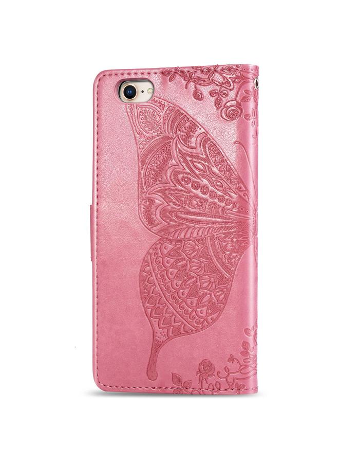 erorex Case For iPhone 16e Butterfly Love Flower Embossed Leather Phone Case - Image 3