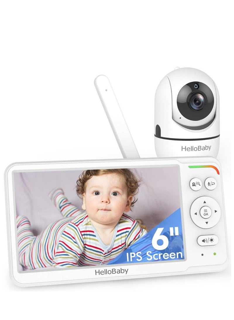 مرحبا حبيبتي جهاز مراقبة الأطفال HelloBaby مع الكاميرا والصوت، أول جهاز مراقبة للأطفال بشاشة IPS مقاس 6 بوصات في العالم، بطارية تدوم 30 ساعة، ECO، VOX، محادثة في اتجاهين، رؤية ليلية، 1000 قدم، جهاز مراقبة أطفال محمول بالفيديو  - Image 1