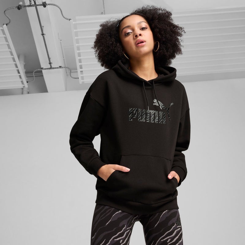 PUMA Ess+ Animal Hoodie Fl  Black - Image 1