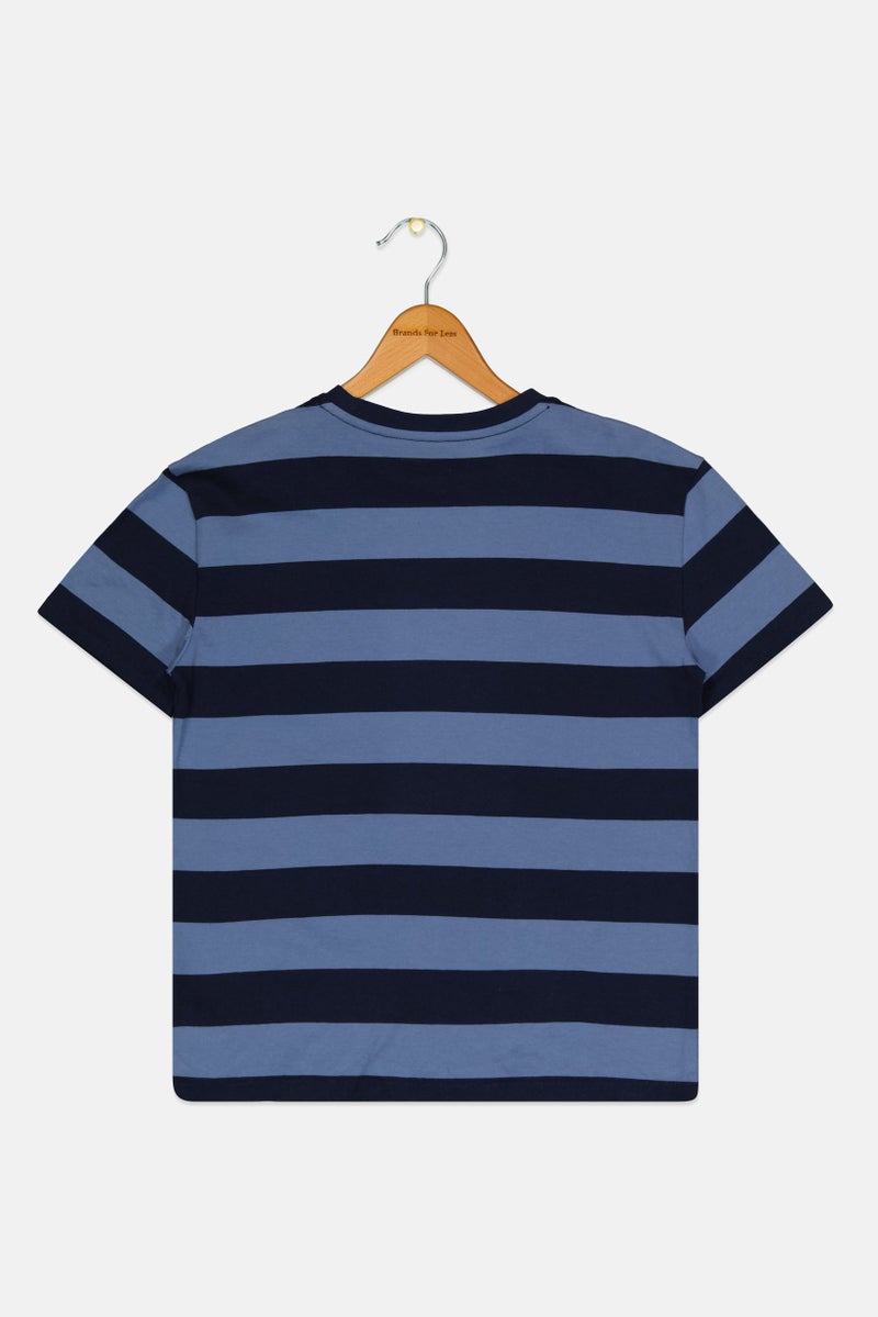 GAP Kids Boy Yarn Dye Short Sleeve T-Shirt, Blue - Image 2