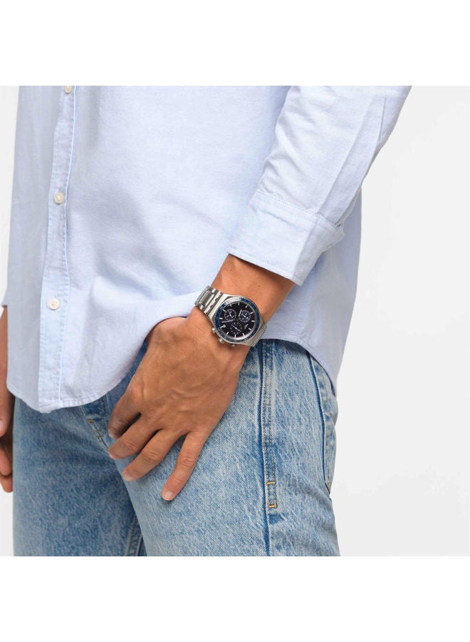 Swatch Stainless Steel Steel Chronograph Watch YVS496G - Image 2