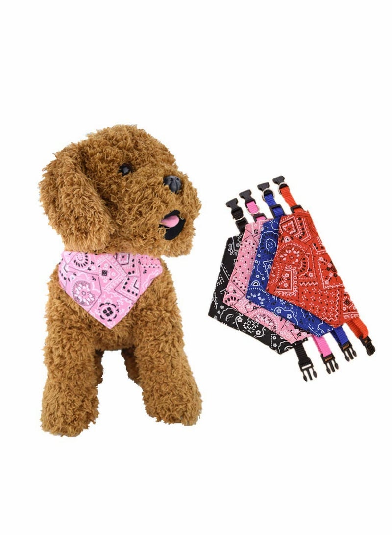 Excefore Dog Bandana Scarf Collar Triangle Towel Adjustable Washable Scarf for Small and Medium Dogs - Image 4