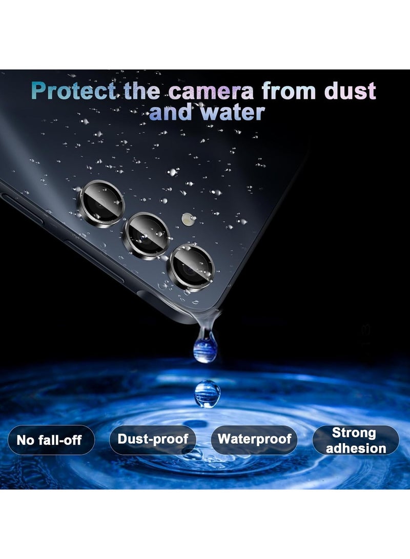 Camera Lens Protector for Samsung Galaxy A16 Accessories, 9H Tempered Glass Metal Individual Ring Camera Cover Screen Protector for Samsung A16, Case Friendly, Anti Scratch (Black) - Image 3