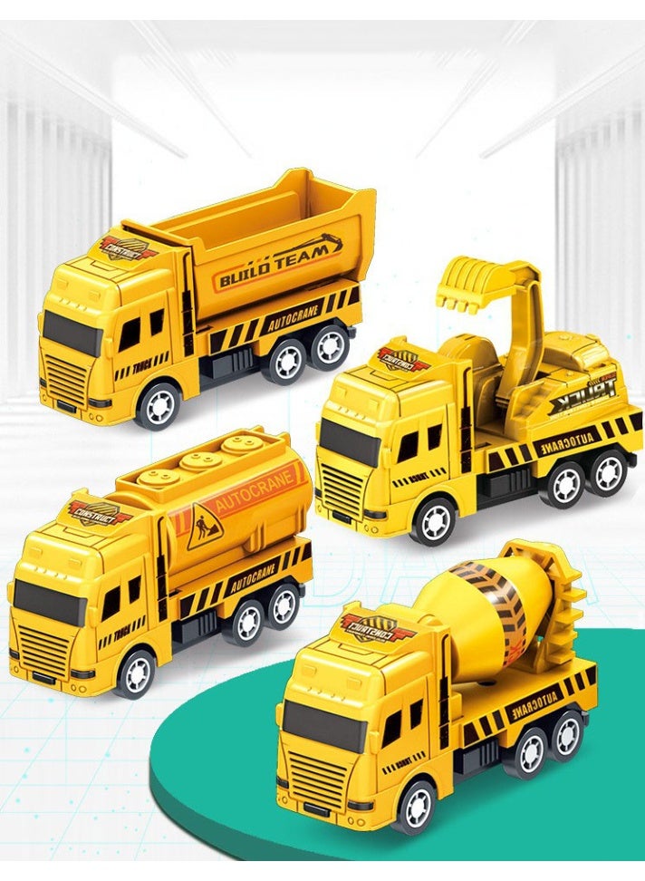 4PCS Pull Back Sanitation Vehicle Toy Set | Educational Kids Toys | Four Mini Sanitation Truck Models | Eco-Friendly Vehicle Series | Perfect Gift Toys | Battery-Free Design | Movable Joints | ABS Safe Material | Environmental Awareness | Parent-Child Early Learning Toy - Image 1