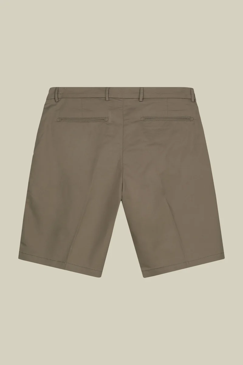 Doppelganger Beige Classic men's Bermuda shorts with a twill construction - Taupe for Men | Best Price UAE