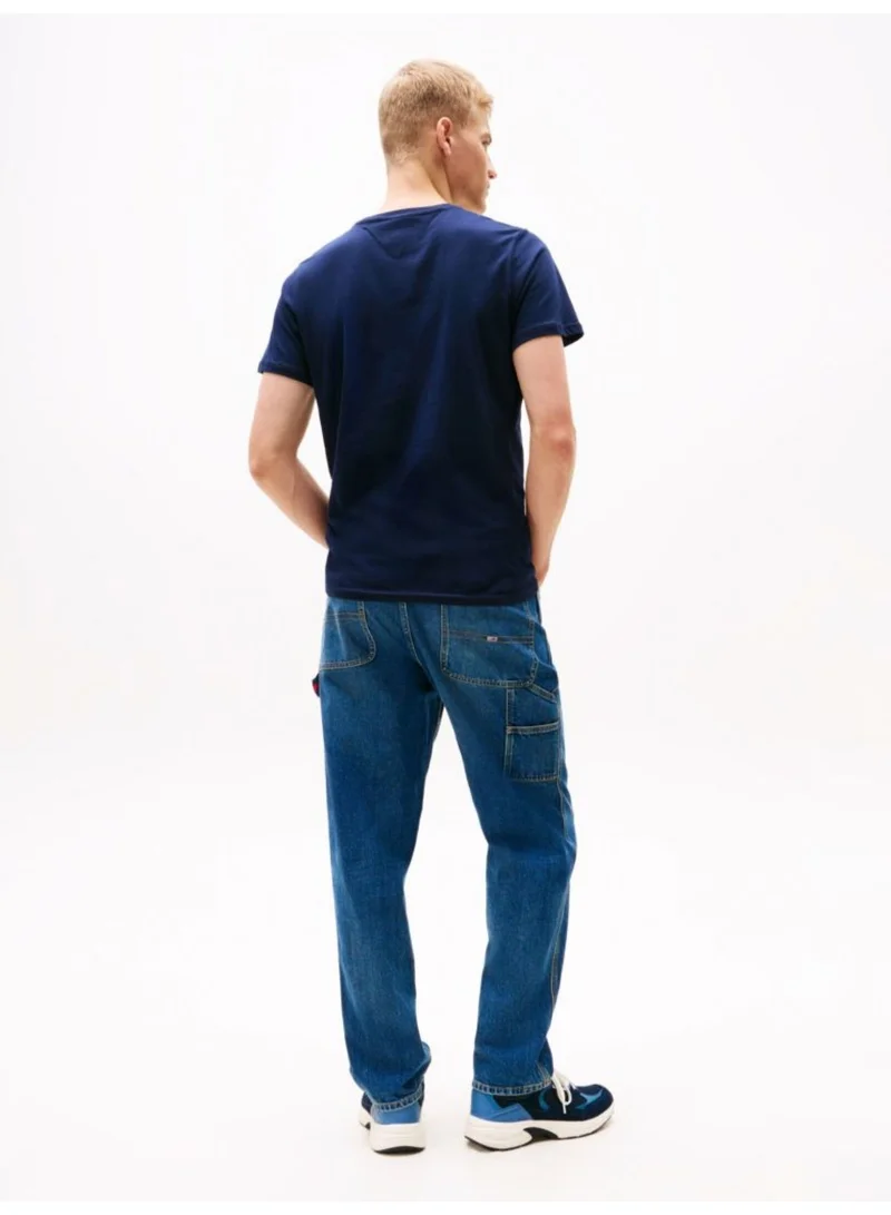 Tommy Jeans Dark Night Navy Slim Short Sleeve T-Shirt for Men | Best Price UAE
