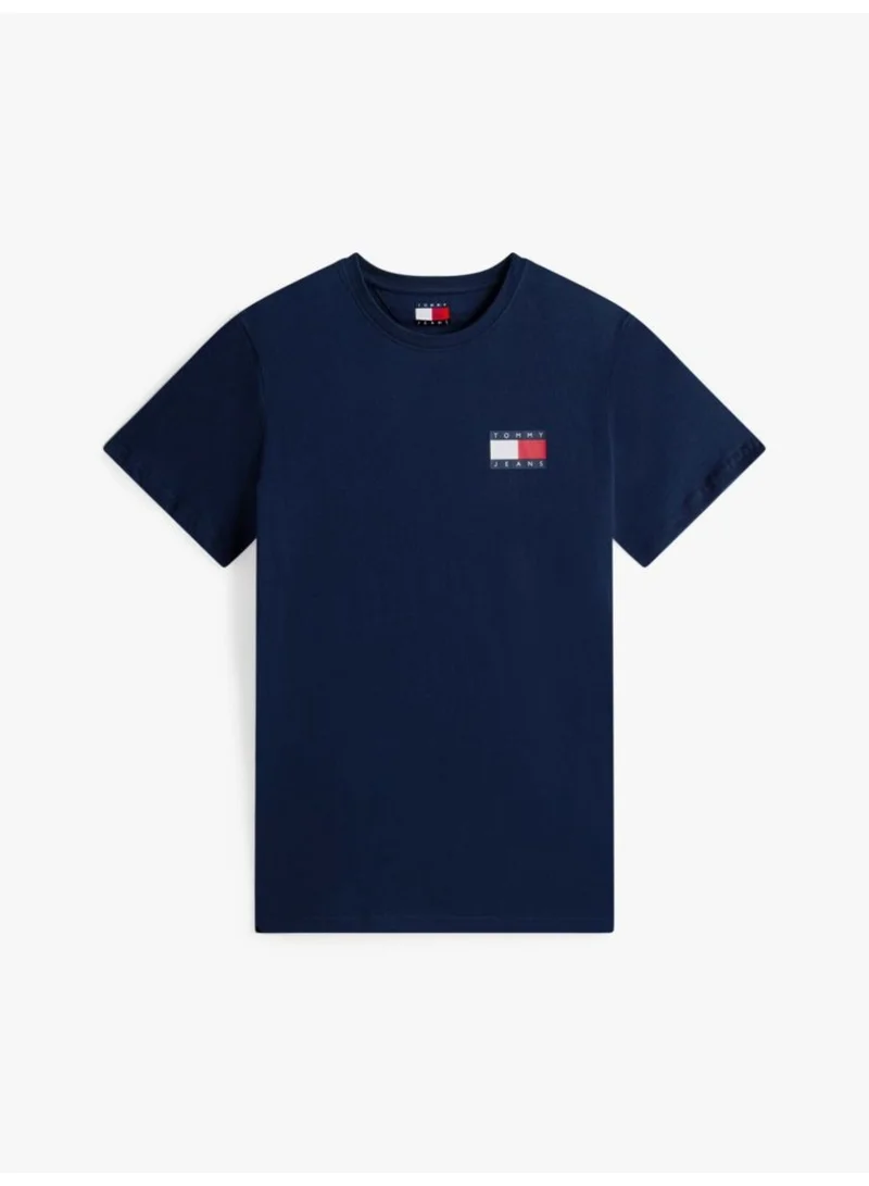 Tommy Jeans Dark Night Navy Slim Short Sleeve T-Shirt for Men | Best Price UAE