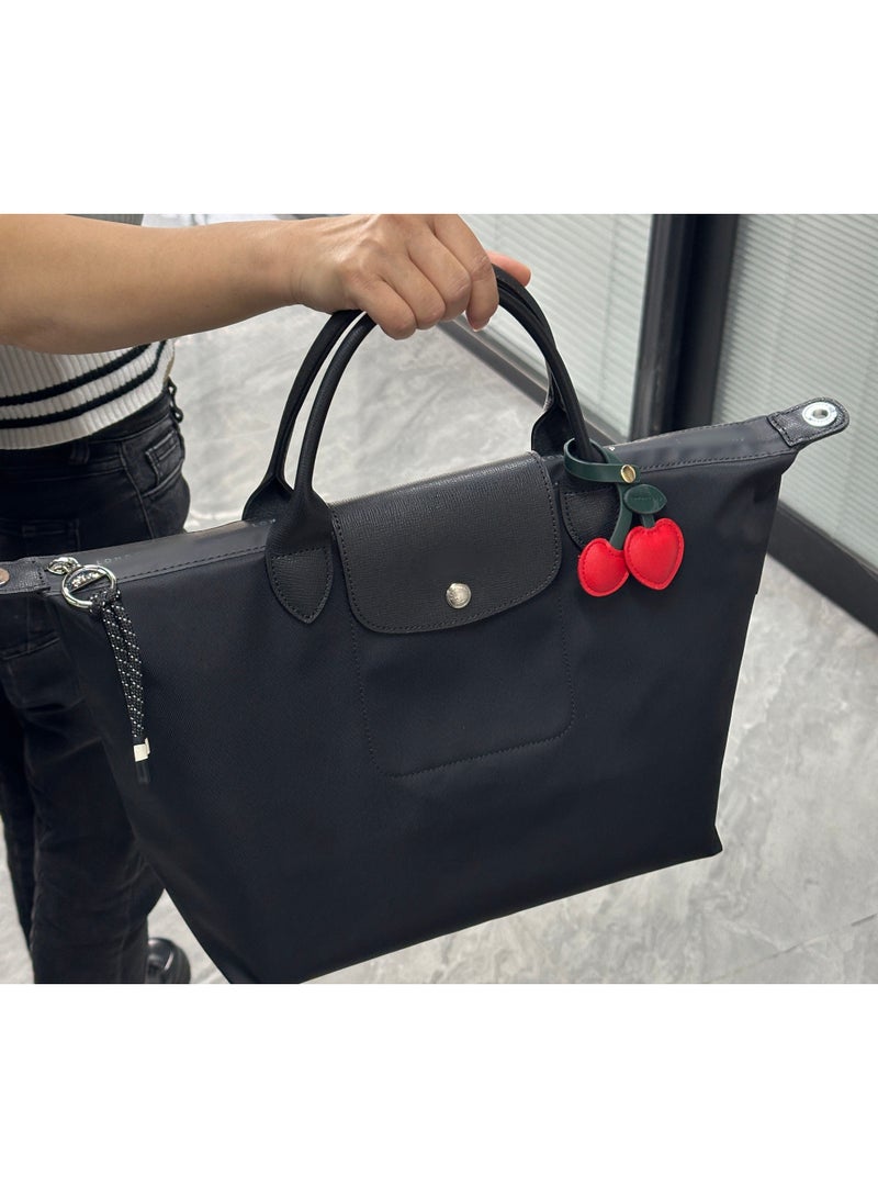 Cute Cherry Keychain, PU Leather Charm, Ideal for Handbags & Keyrings - Image 5