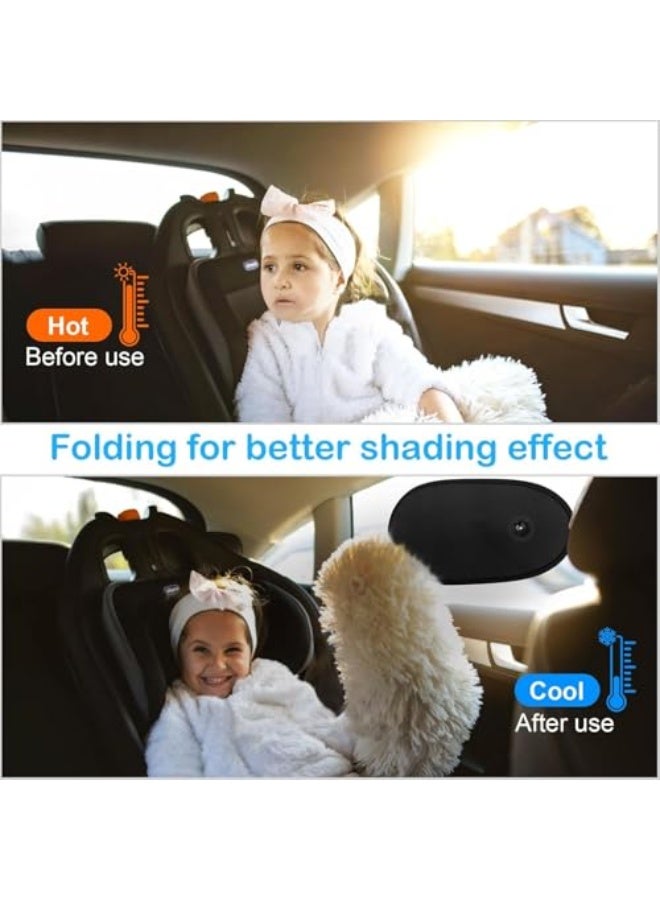 Adjustable Car Side Window Sun Shades, 2 Pack 180° Rotatable UV Blocker, Anti-Glare Heat Protection for Driver  Kids, Suction Cup Fit for Most Cars, SUVs, Minivans, and MPVs - Image 5