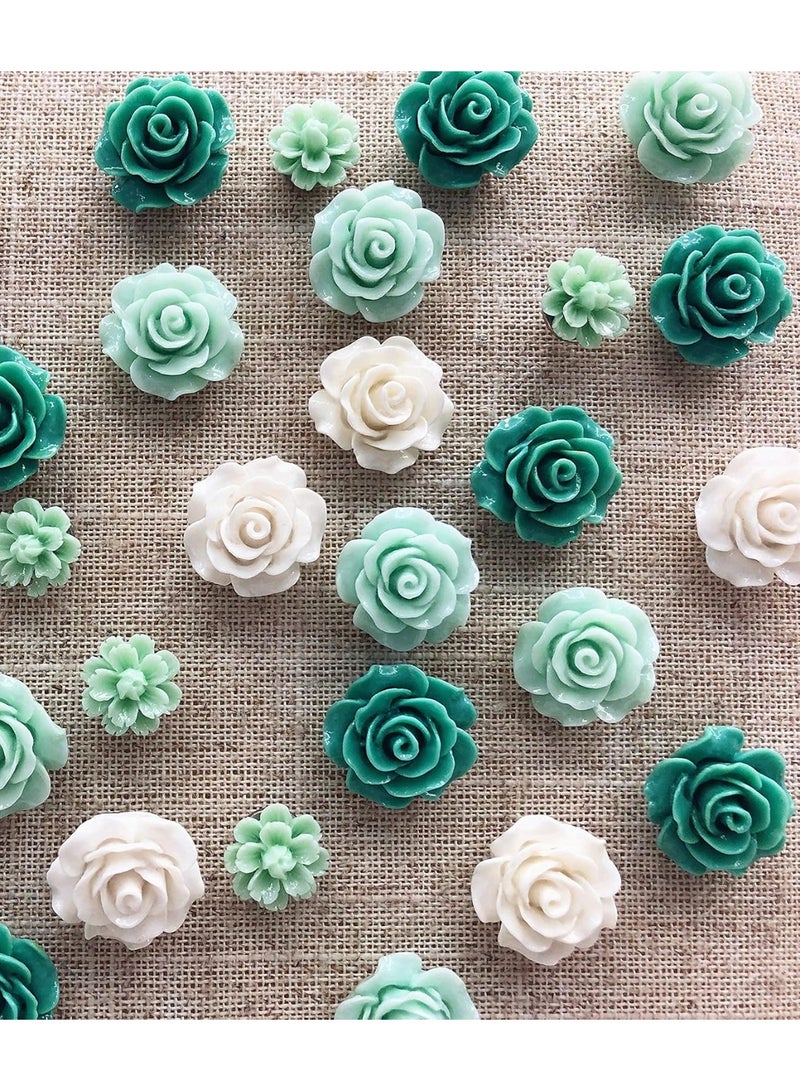 Temoyj 24Pcs Decorative Pushpins,Cork Board Tacks,Bulletin Board Tacks,Thumb Tack Decorative for CorkBoard, Office Organization or Home, Green - Image 1
