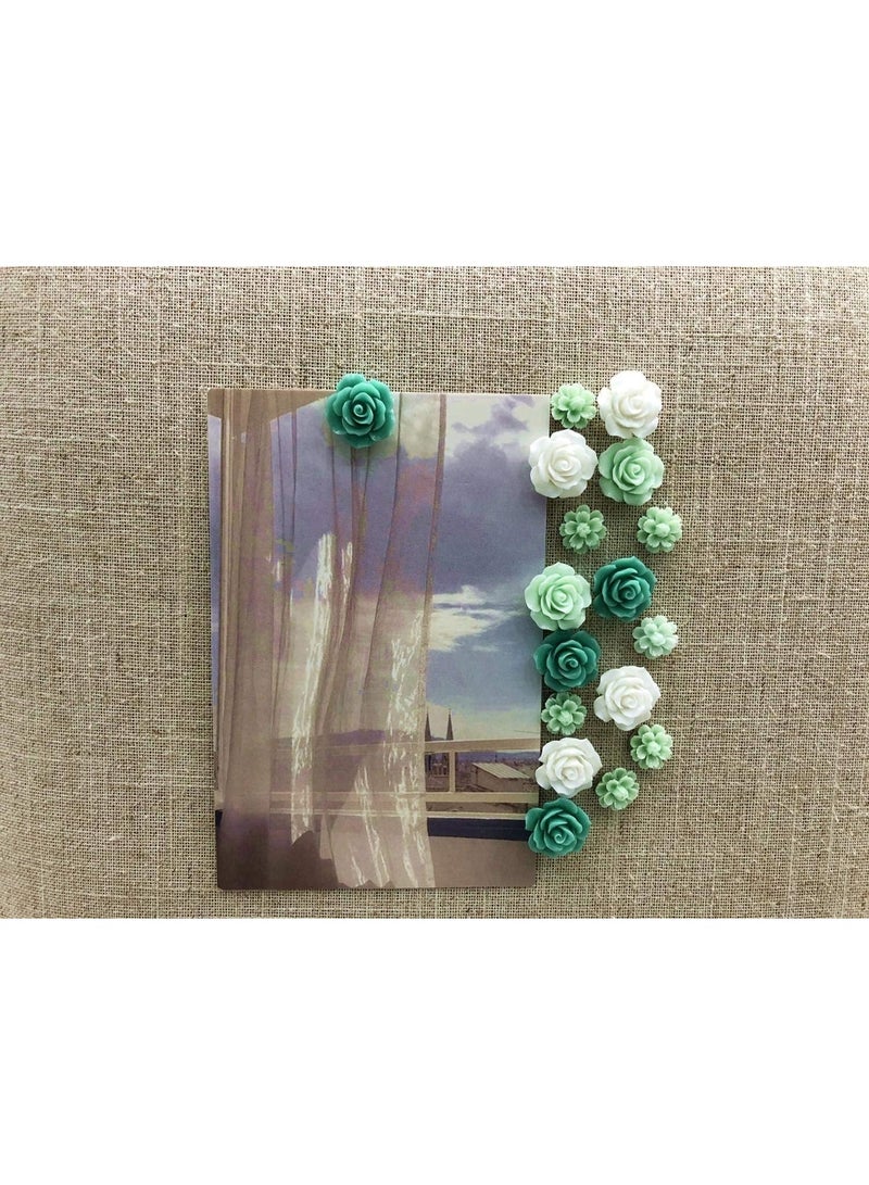 Temoyj 24Pcs Decorative Pushpins,Cork Board Tacks,Bulletin Board Tacks,Thumb Tack Decorative for CorkBoard, Office Organization or Home, Green - Image 4