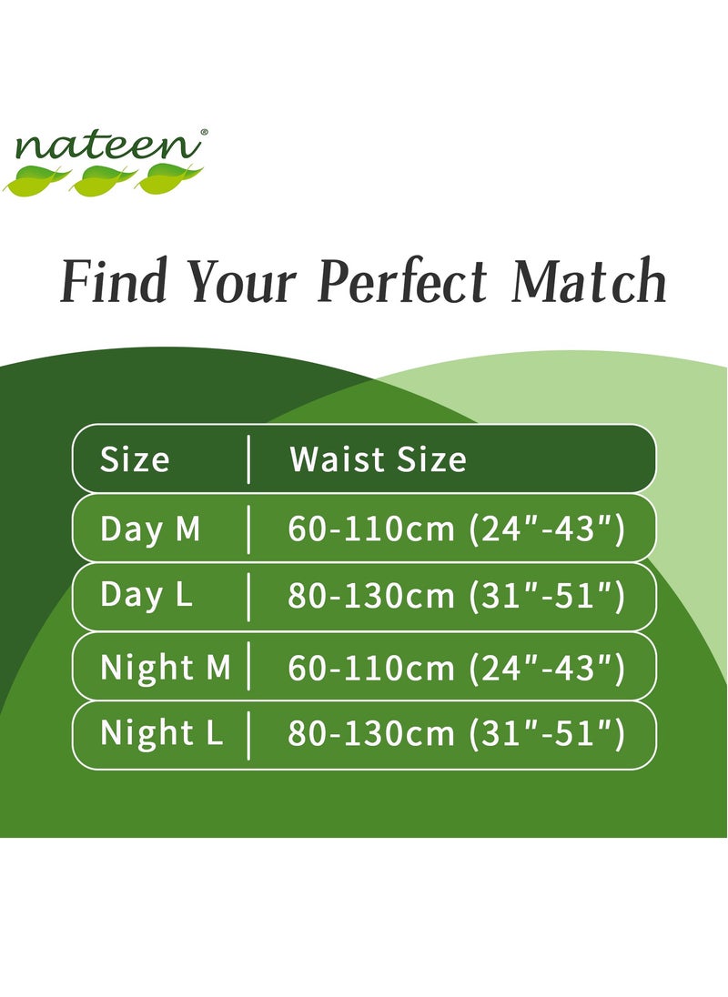 nateen - Nateen Hospeen Adult Diapers Pants,Period Pants for Sanitary Protection,Medium,Waist Size 60-110cm,10 Count Day Adult Pull Ups,Panty Style Sanitary Pads for Women,Super Soft Fit. - Image 1