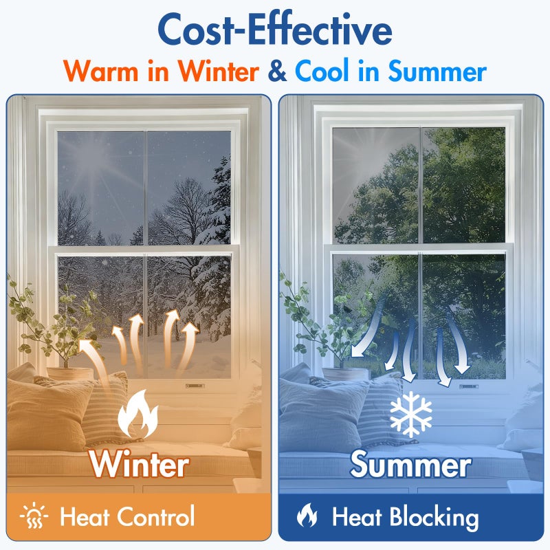 Coavas One Way Privacy Window Tint for Home, Daytime Reflective Mirror Glass Film See Out Not in, Heat & UV Blocking for Balcony/Living Room Large Windows with 3 Tools, 17.5 x 78.7 Inch, Black - Image 3
