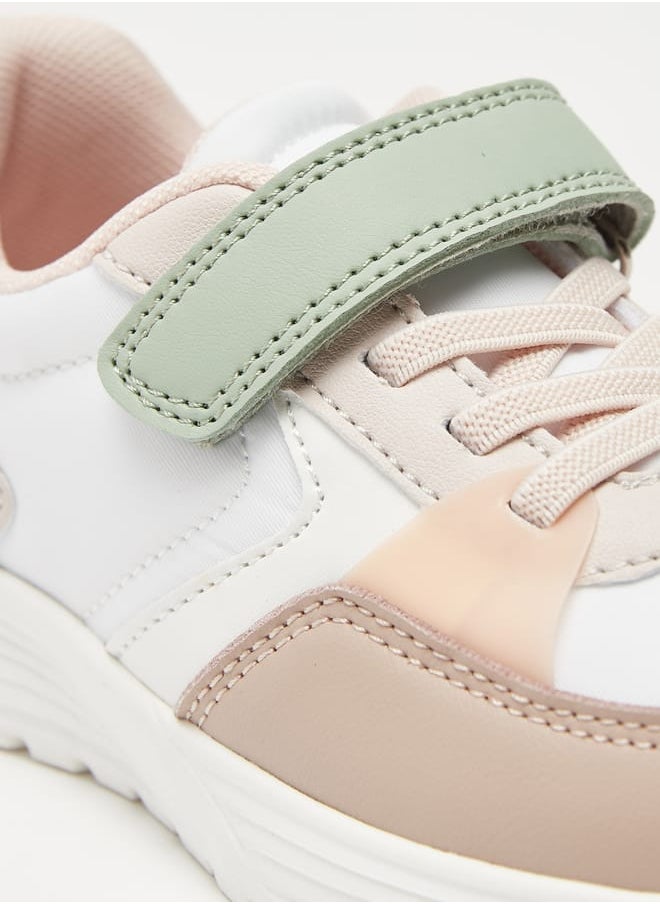 JUNIORS Colourblock Sneakers with Hook and Loop Closure  - Image 5
