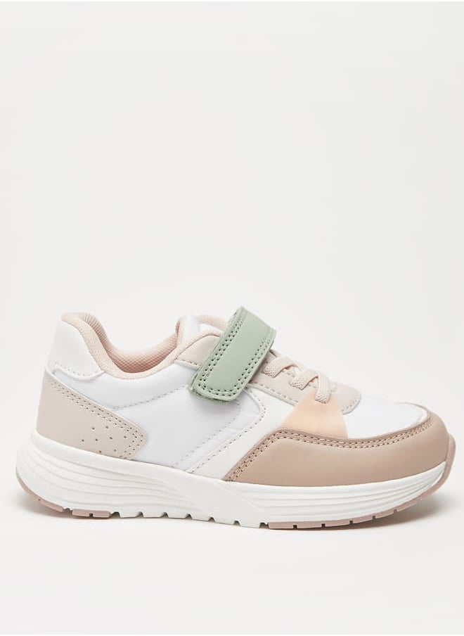 JUNIORS Colourblock Sneakers with Hook and Loop Closure  - Image 3