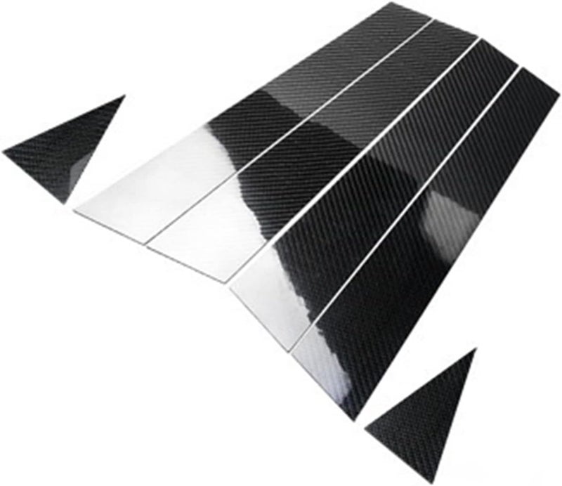 Vuzmode Carbon Fiber Car Window Pillar Posts Cover Trim - Image 1