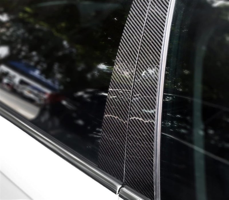 Vuzmode Carbon Fiber Car Window Pillar Posts Cover Trim - Image 3