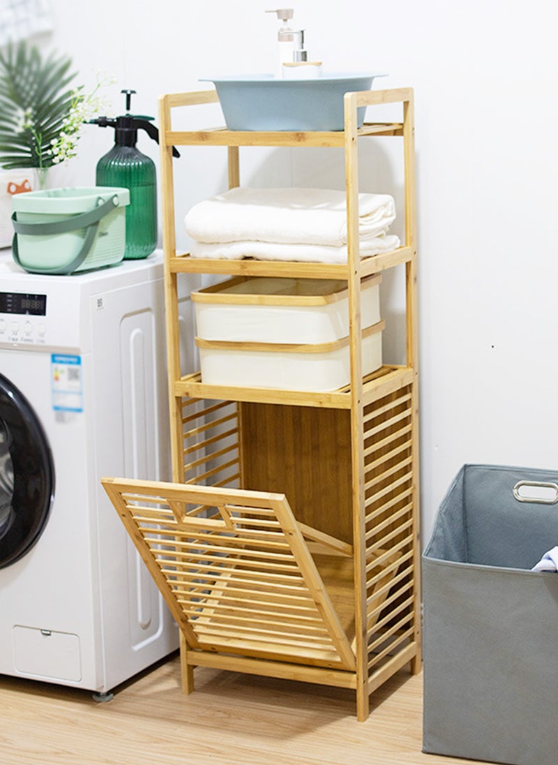 Sharpdo 4-Layer Multifunctional Bathroom Storage Drawer Cabinet With Canvas Storage Box 40*30*119cm  - Image 3