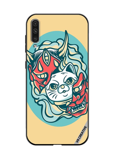 Protective Case Cover For Samsung Galaxy A70/A70s Cat In Mask Design Multicolour