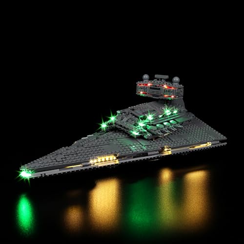 Kyglaring LED Light Kit Compatible with Lego Imperial Star Destroyer 75394 Building Blocks Upgraded Lighting Accessories for 75394 Model Set Lights Only Model Not Included Classic Version - Image 1