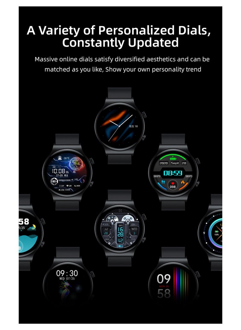 Kumi - KUMI GT5 Pro Smartwatch 1.32'' HD Screen with Bluetooth Call Multiple Sport Modes Heart Health SpO2 Measurement - Sliver - Image 1