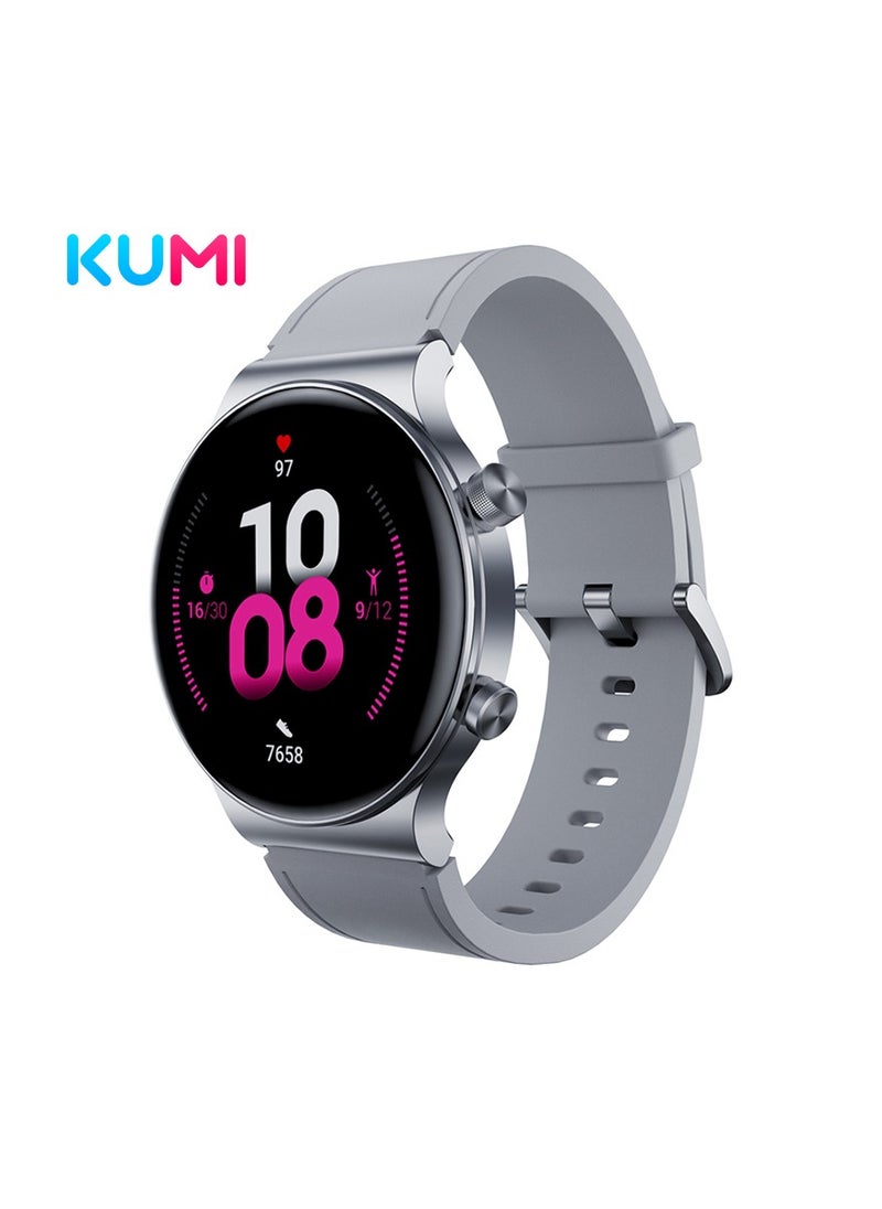 Kumi KUMI GT5 Pro Smartwatch 1.32'' HD Screen with Bluetooth Call Multiple Sport Modes Heart Health SpO2 Measurement - Sliver  - Image 1