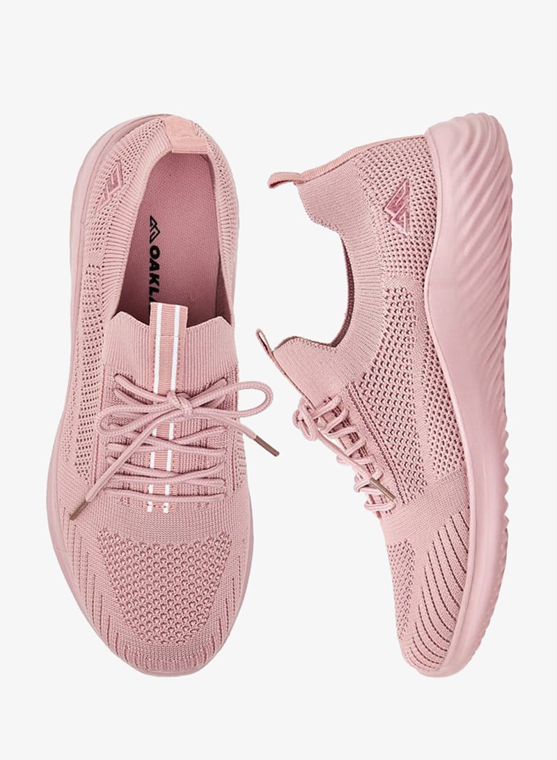 Oaklan by Shoexpress Women's Textured Lace-Up Sports Shoes with Pull Tabs - Image 2