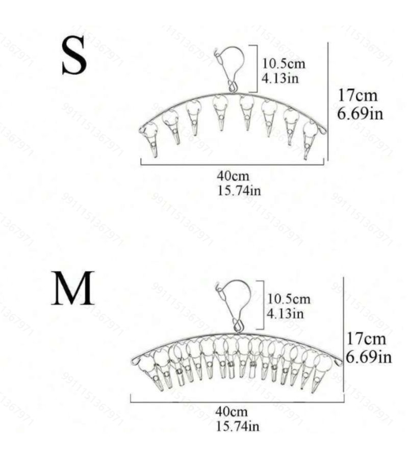 1 Set Stainless Steel Windproof Multi Clip Clothes Hangers With 16 Clips For Drying Underwear Socks Tops And Delicates Easy Design Indoor Outdoor Drying Rack - Image 4