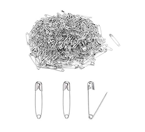 دبابيس أمان فضية 500 قطعة 19 مم ملحقات الملابس المعدنية