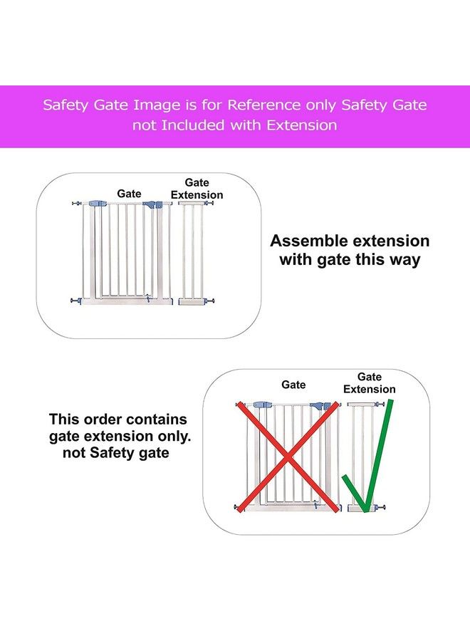 Safe-O-Kid 10Cm Safety Gate Extension;Baby Safety Metal Extensionwhite & Blue - Image 4
