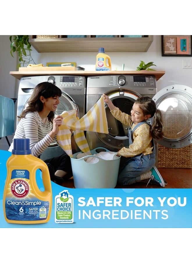 Arm & Hammer Clean & Simple, 77 Loads Liquid Laundry Detergent, 100.5 Fl oz - Image 4