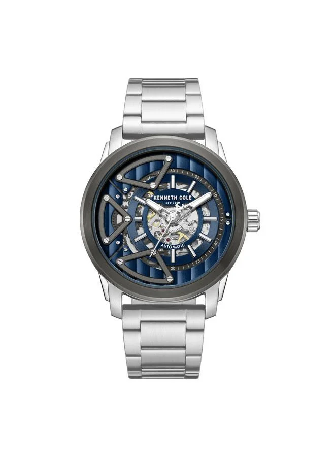 Skyscrapper Men's 44mm Automatic Watch with Blue Dial & Stainless Steel Bracelet