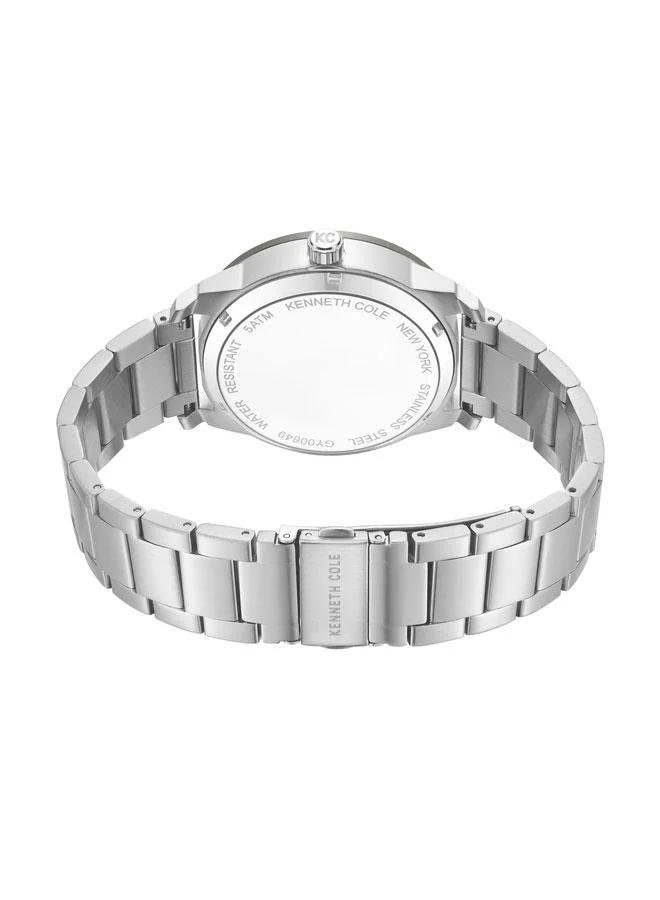 Kenneth Cole New York Skyscrapper Men's 44mm Automatic Watch with Blue Dial & Stainless Steel Bracelet