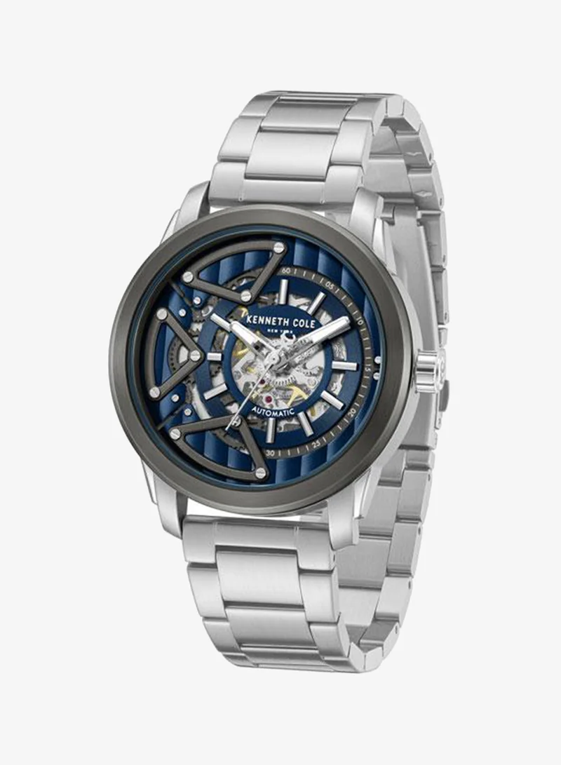 Kenneth Cole New York  Skyscrapper Men's 44mm Automatic Watch with Blue Dial & Stainless Steel Bracelet for Men | Best Price UAE